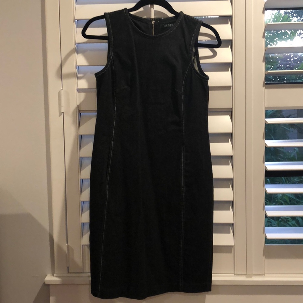Ralph Lauren black denim shift dress